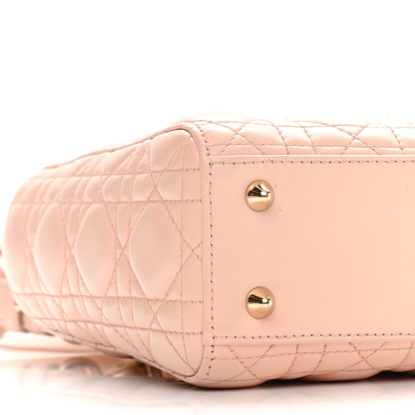 Lambskin Cannage Small Lucky Badges My Lady Dior Pink