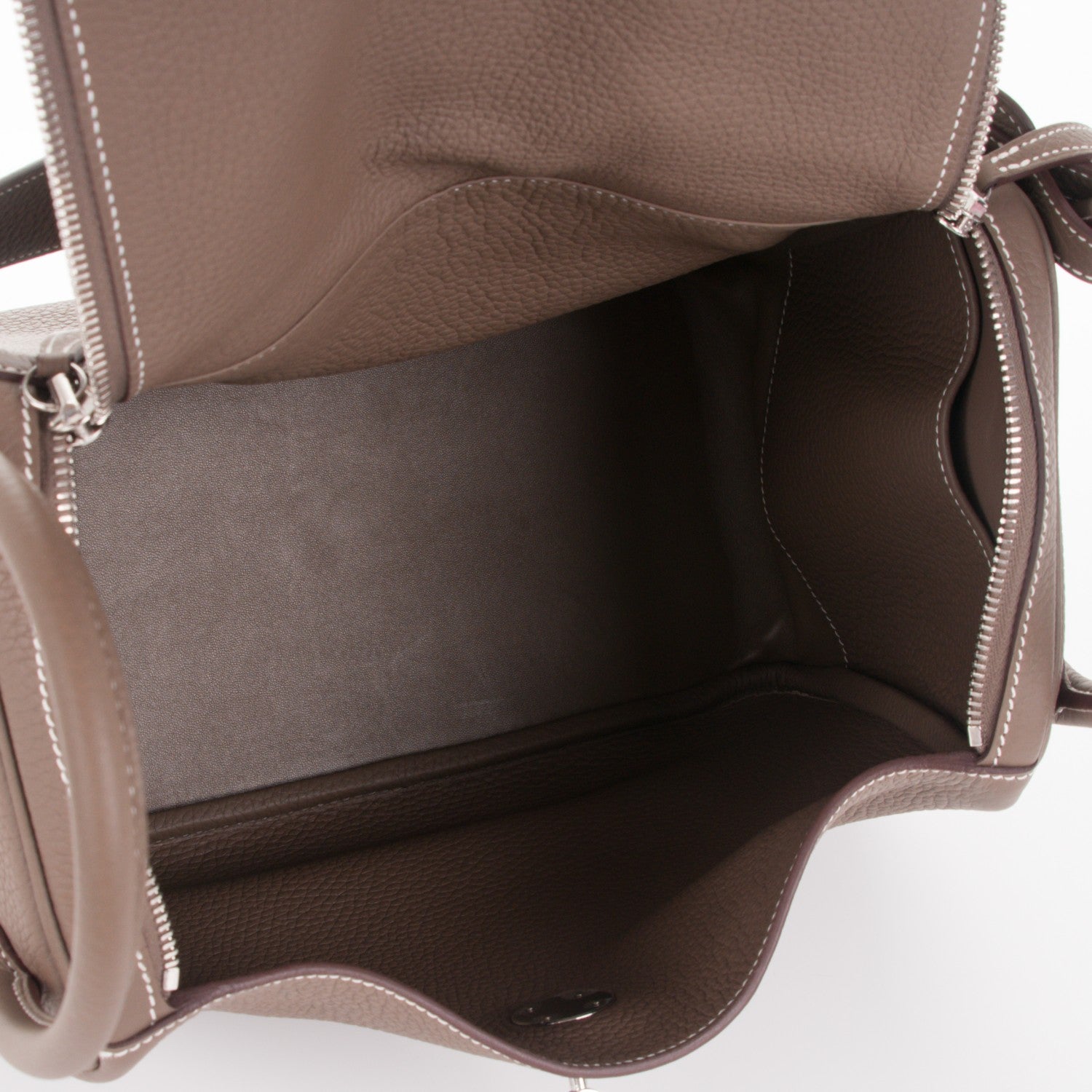 Hermes Taurillon Clemence Lindy 30 Etoupe 5 of 9