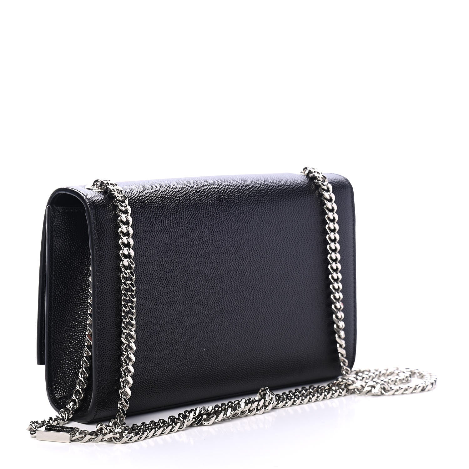 Saint Laurent Grain De Poudre Small Monogram Kate Satchel Black 2 of 4