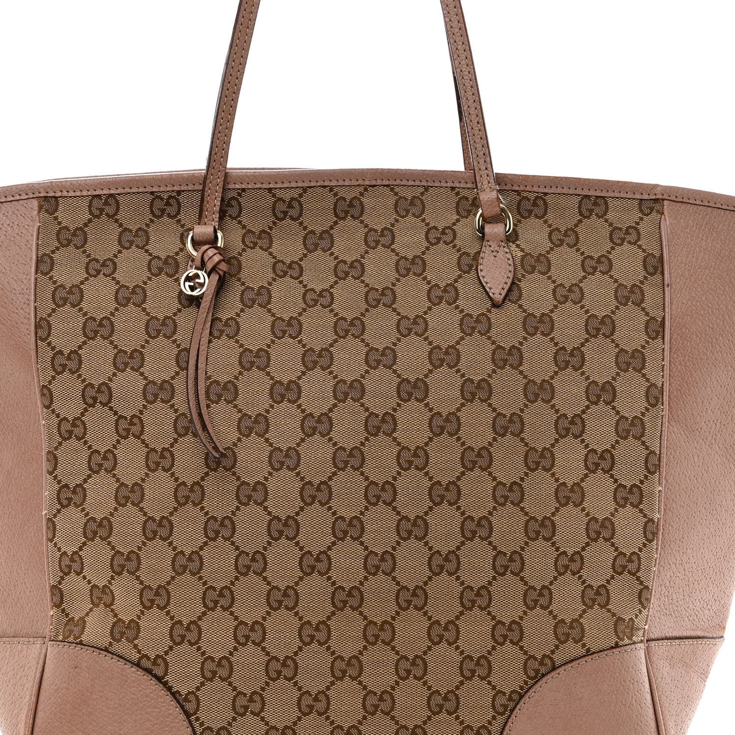 Monogram Medium Bree Zippered Tote Beige Dark Cipria