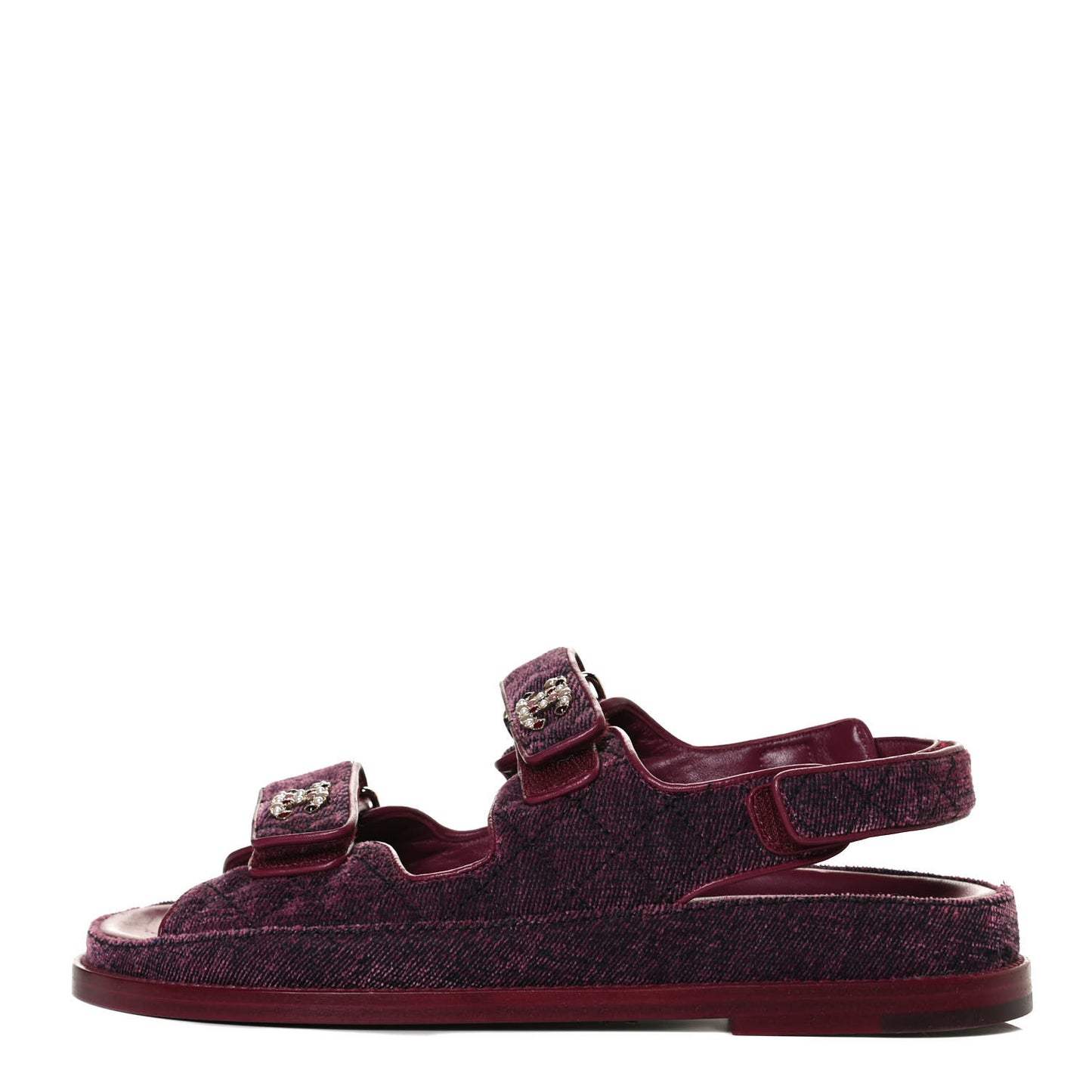 Velvet Velcro Dad Sandals 37.5 Pink