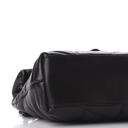 Saint Laurent Lambskin Quilted Small Loulou Puffer Monogram Chain Satchel Black 7 of 12