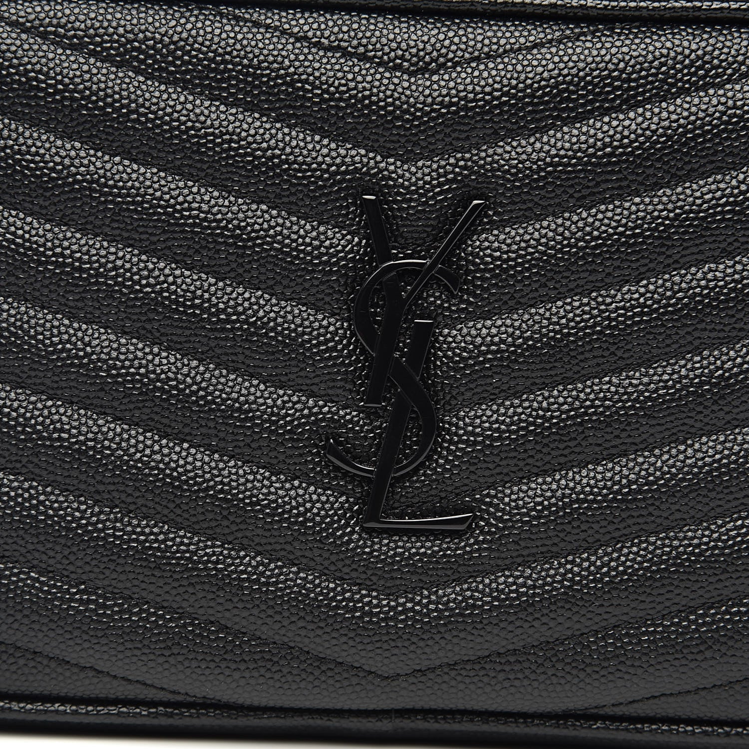 Saint Laurent Grain De Poudre Matelasse Monogram Mini Lou Camera Bag Black 10 of 11
