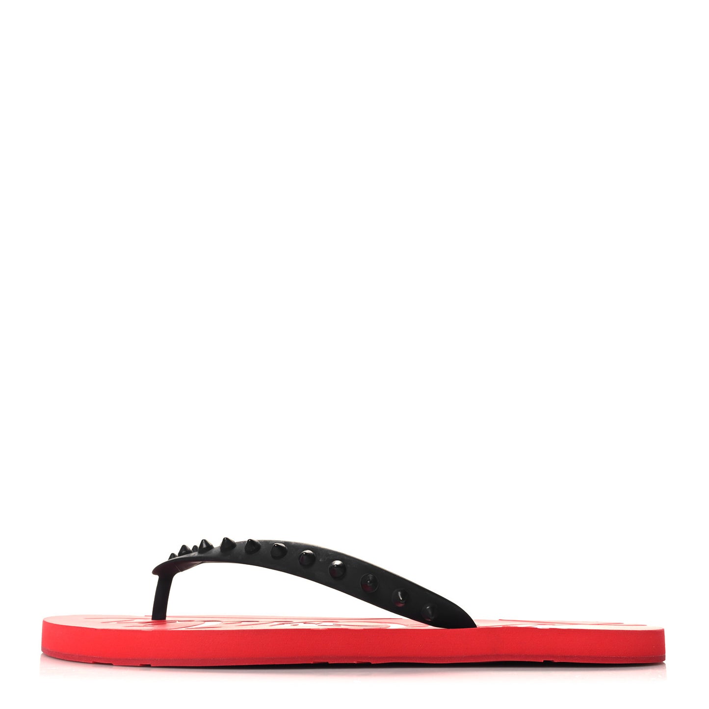 Rubber Spike Mens Loubi Flip Flop 42 Black