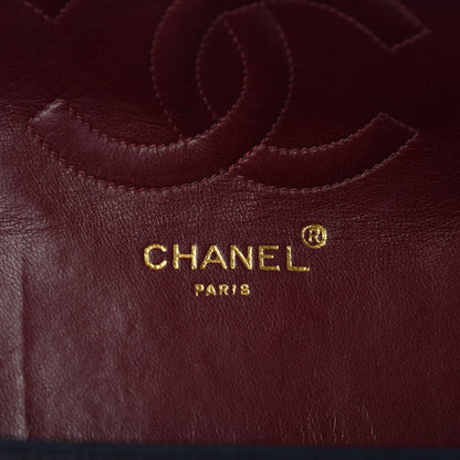 Chanel Lambskin Quilted Medium Single Flap Navy Blue 8 of 9
