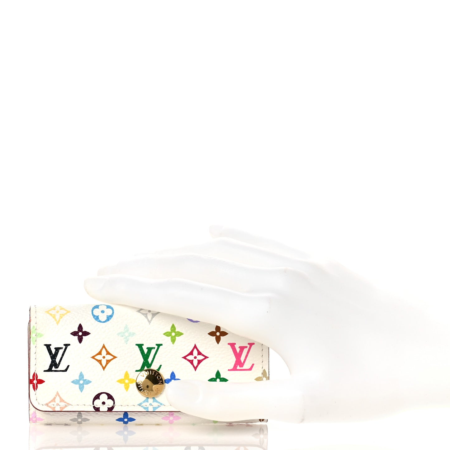 Monogram Multicolor Multicles 4 Key Holder White Litchi