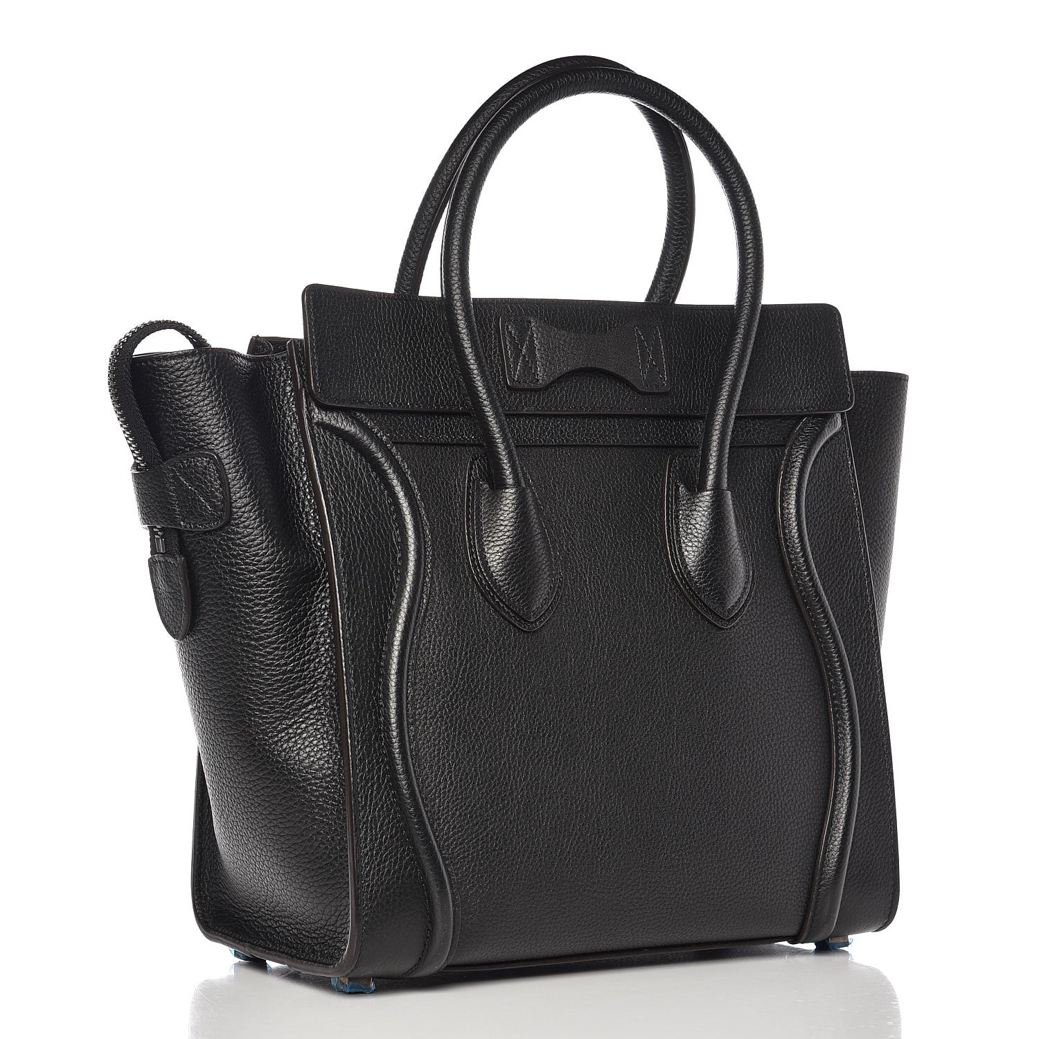Celine Drummed Calfskin Micro Luggage Black 3 of 8