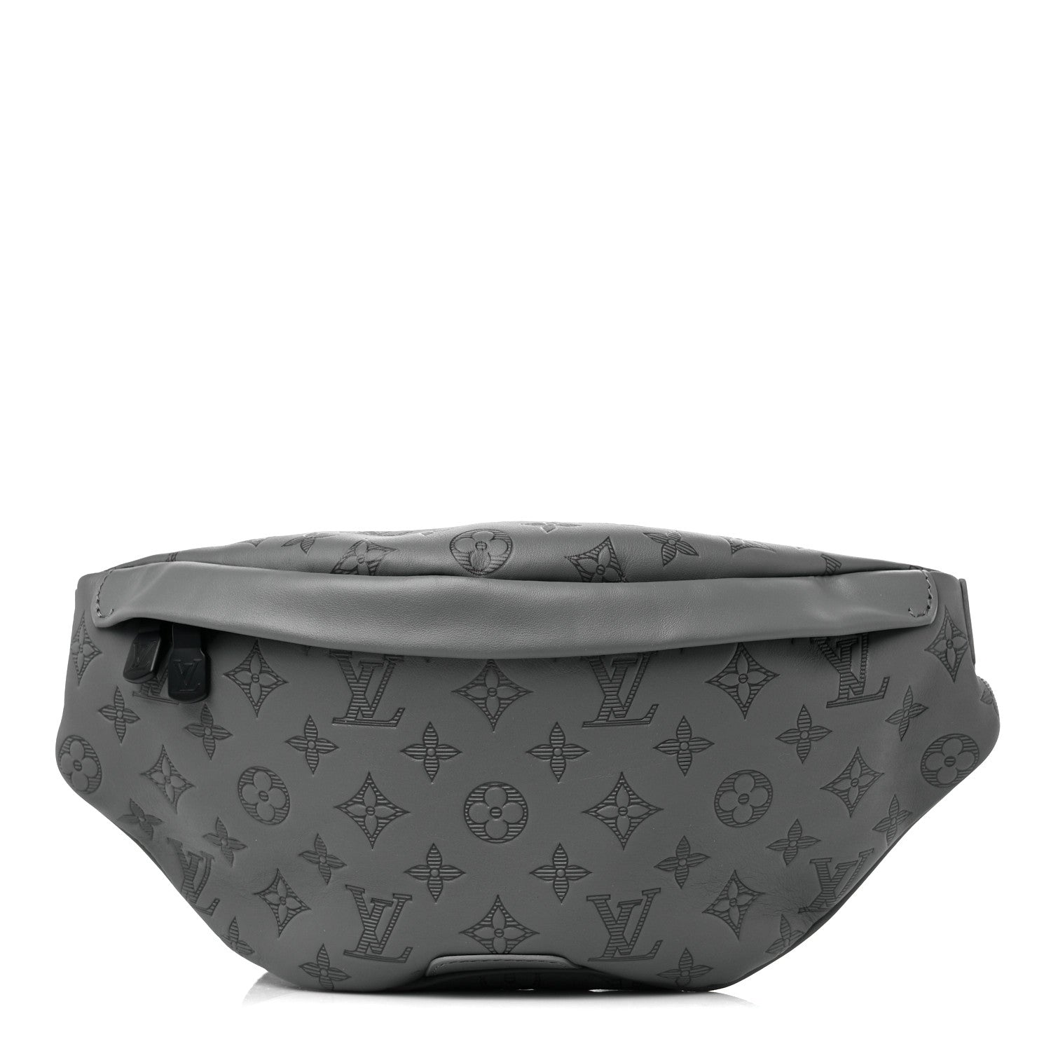 Louis Vuitton Calfskin Monogram Shadow Discovery Bumbag PM Gray 1 of 9