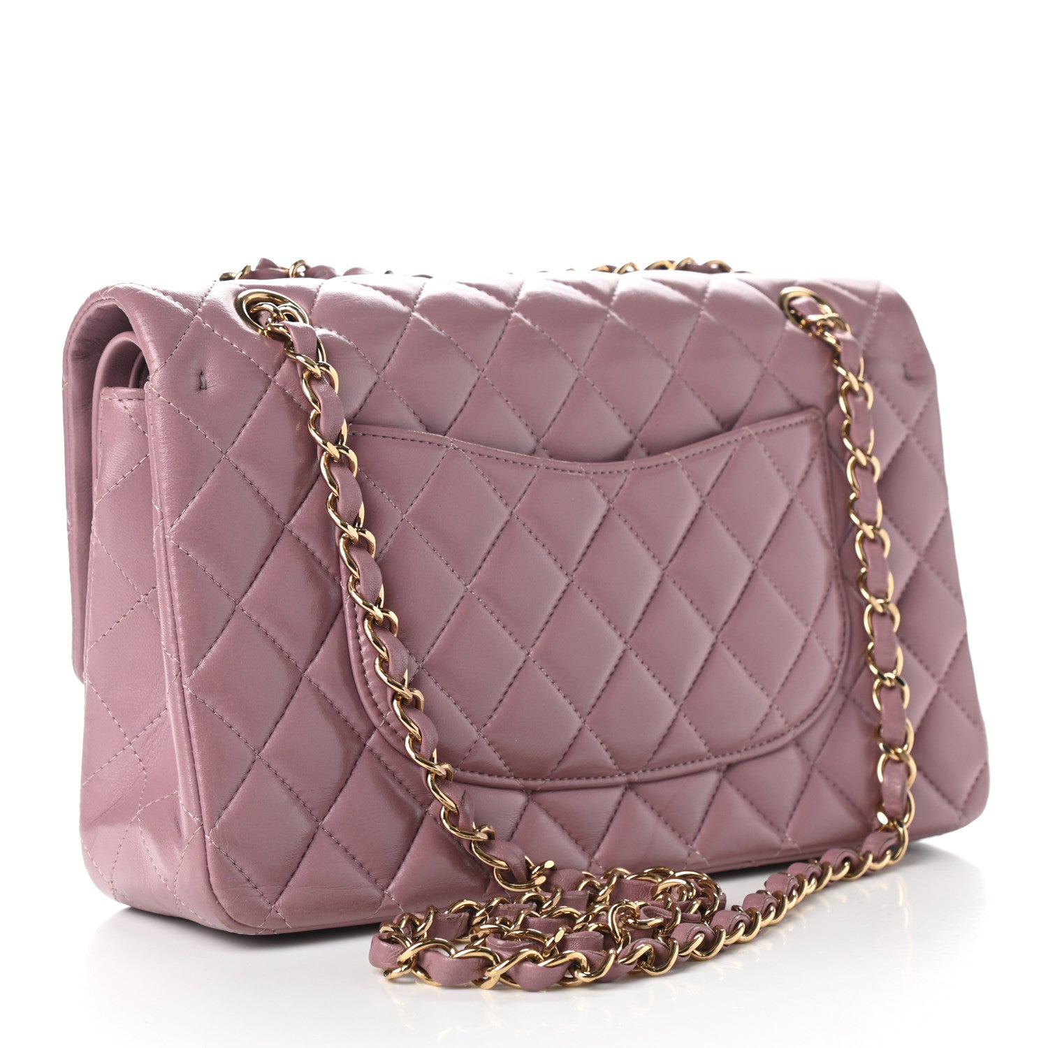 Chanel Lambskin Quilted Medium Double Flap Light Purple 3 of 11