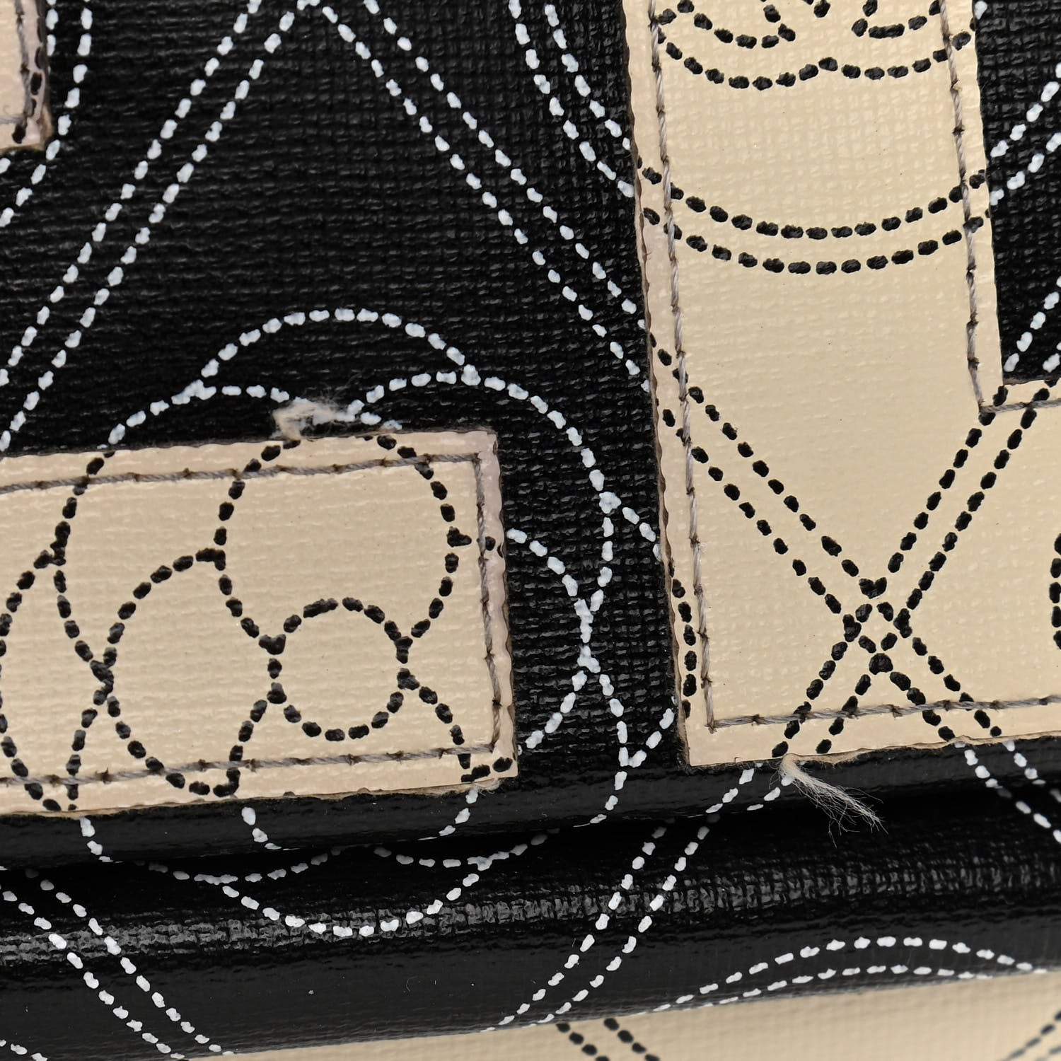 Chanel Coated Canvas Calfskin Camellia Printed Camera Case Black Beige 13 of 14