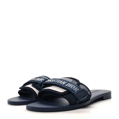 Christian Dior Technical Stretch Fabric Camouflage Dio(r)evolution Slide Sandals 39 Deep Blue 3 of 8