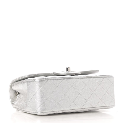 Chanel Metallic Lambskin Quilted Mini Rectangular Flap Silver 4 of 9