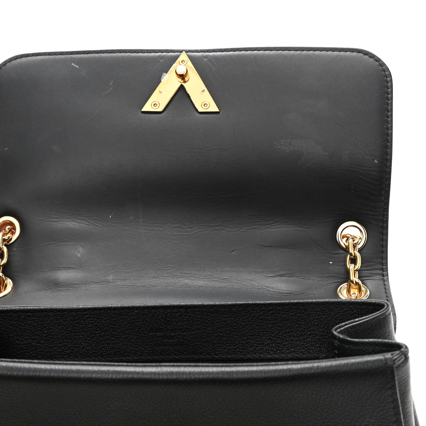 Monogram Cuir Plume Ecume Very Chain Bag Black