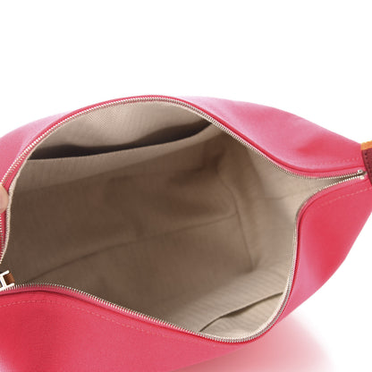 Hermes Canvas Large Bride-A-Brac Pouch Hibiscus 5 of 9