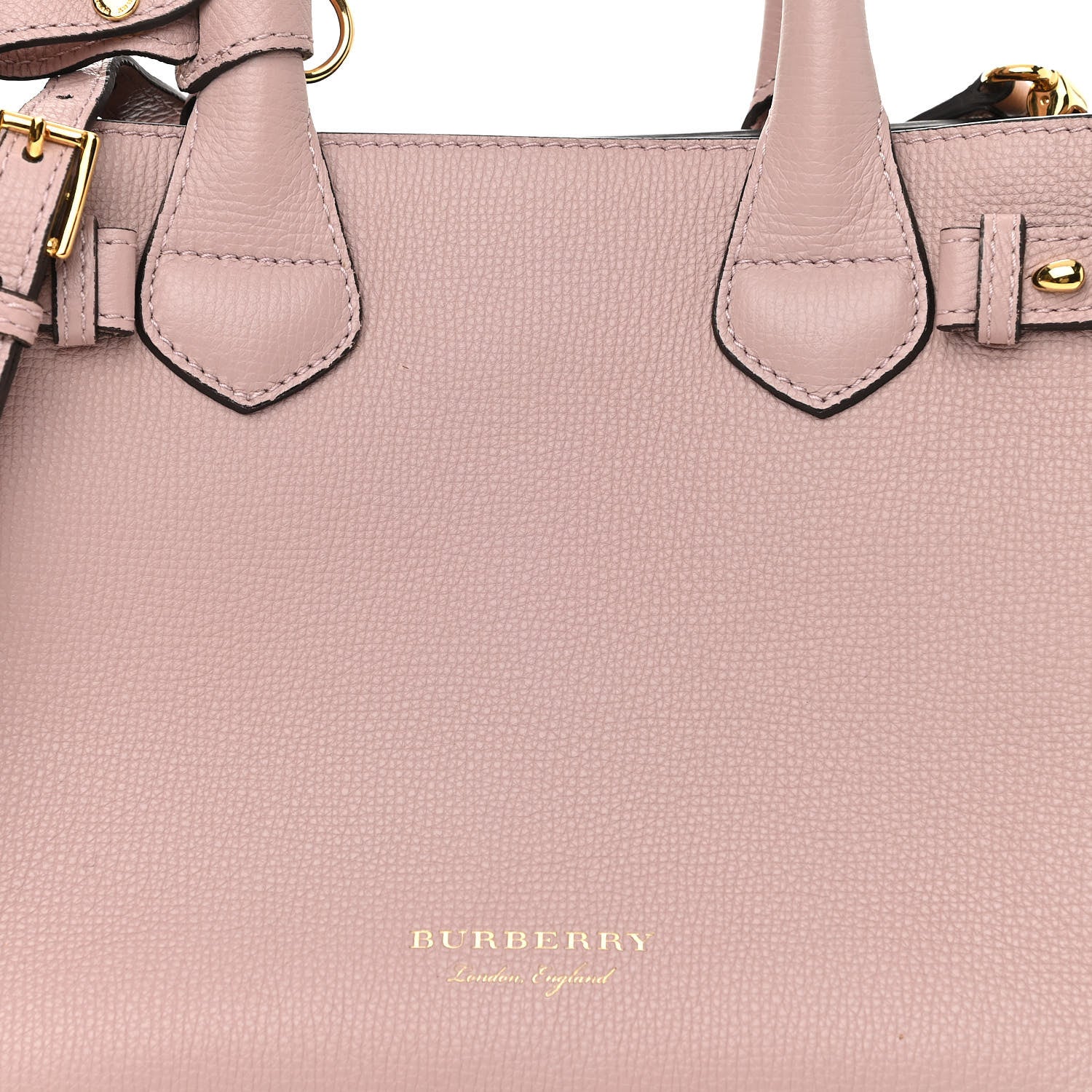 Burberry Grainy Calfskin House Check Small Banner Tote Pale Orchid 11 of 13