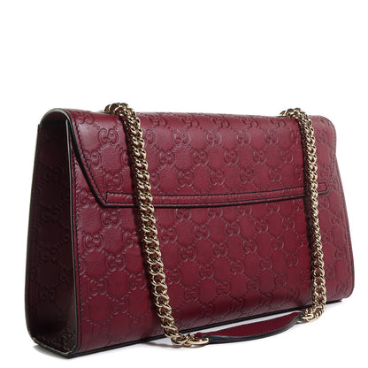 Gucci Soft Guccissima Medium Emily Chain Shoulder Bag Classic Ruby 3 of 9