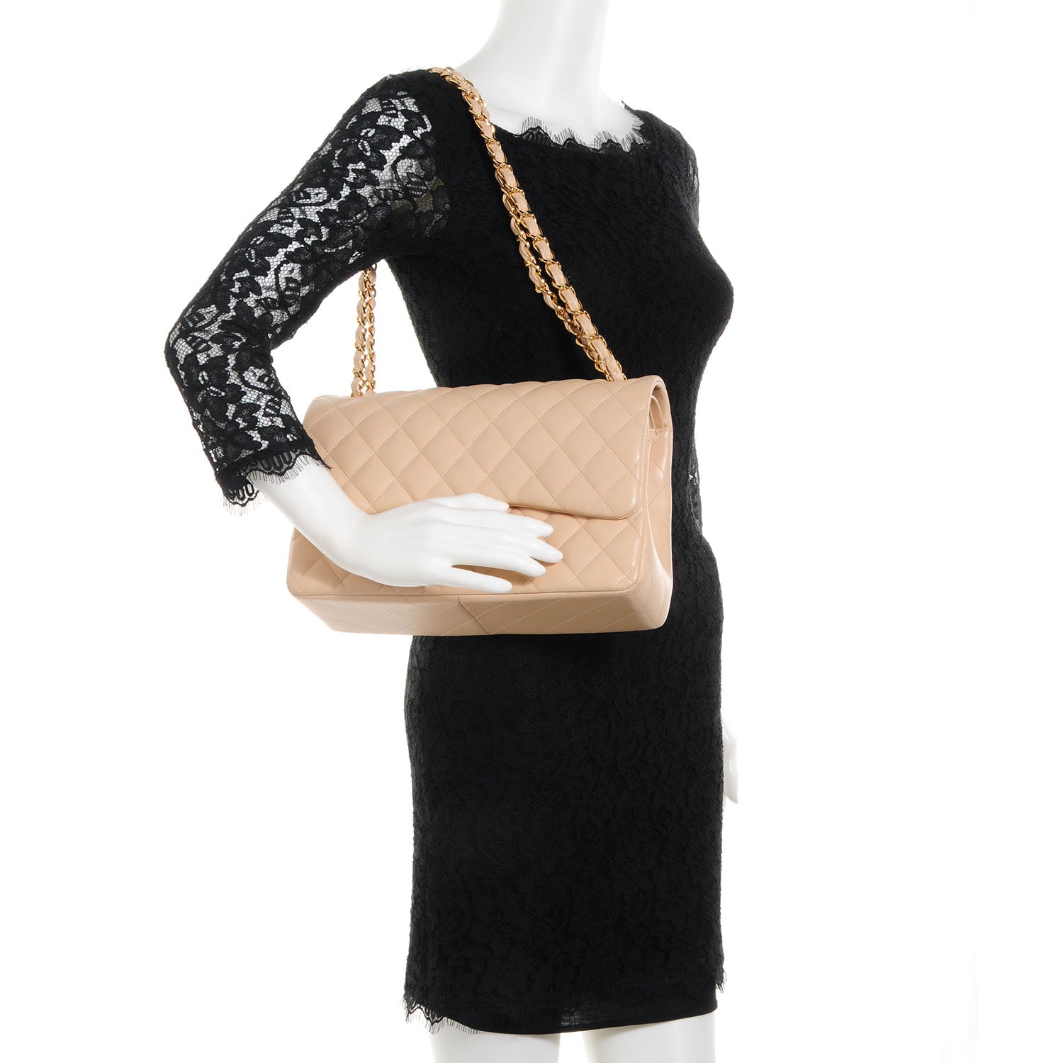 Chanel Lambskin Jumbo Double Flap Beige Clair 2 of 8
