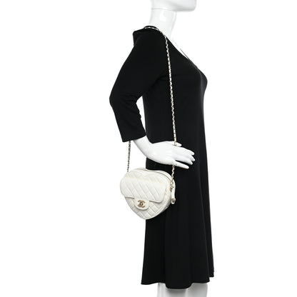 Chanel Lambskin Quilted CC In Love Heart Bag White 2 of 13