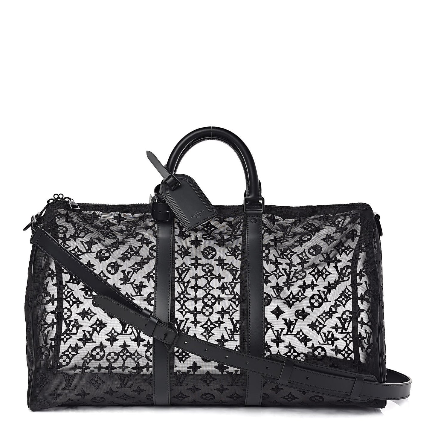 Monogram See Through Keepall Bandouliere 50 Black