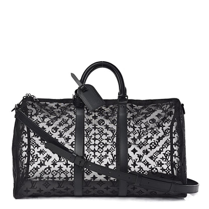 Louis Vuitton Monogram See Through Keepall Bandouliere 50 Black 1 of 11