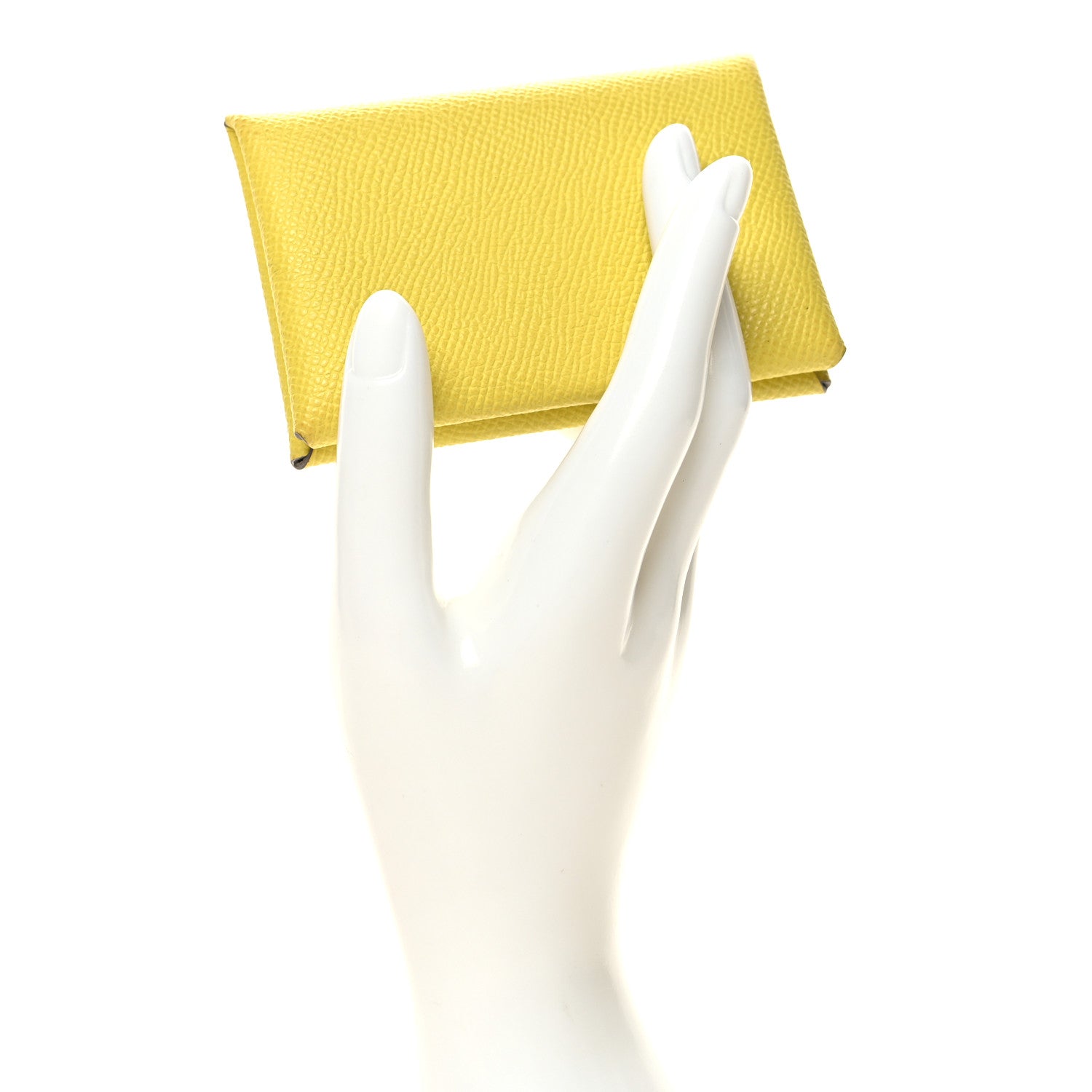 Hermes Epsom Calvi Card Case Lime 2 of 11