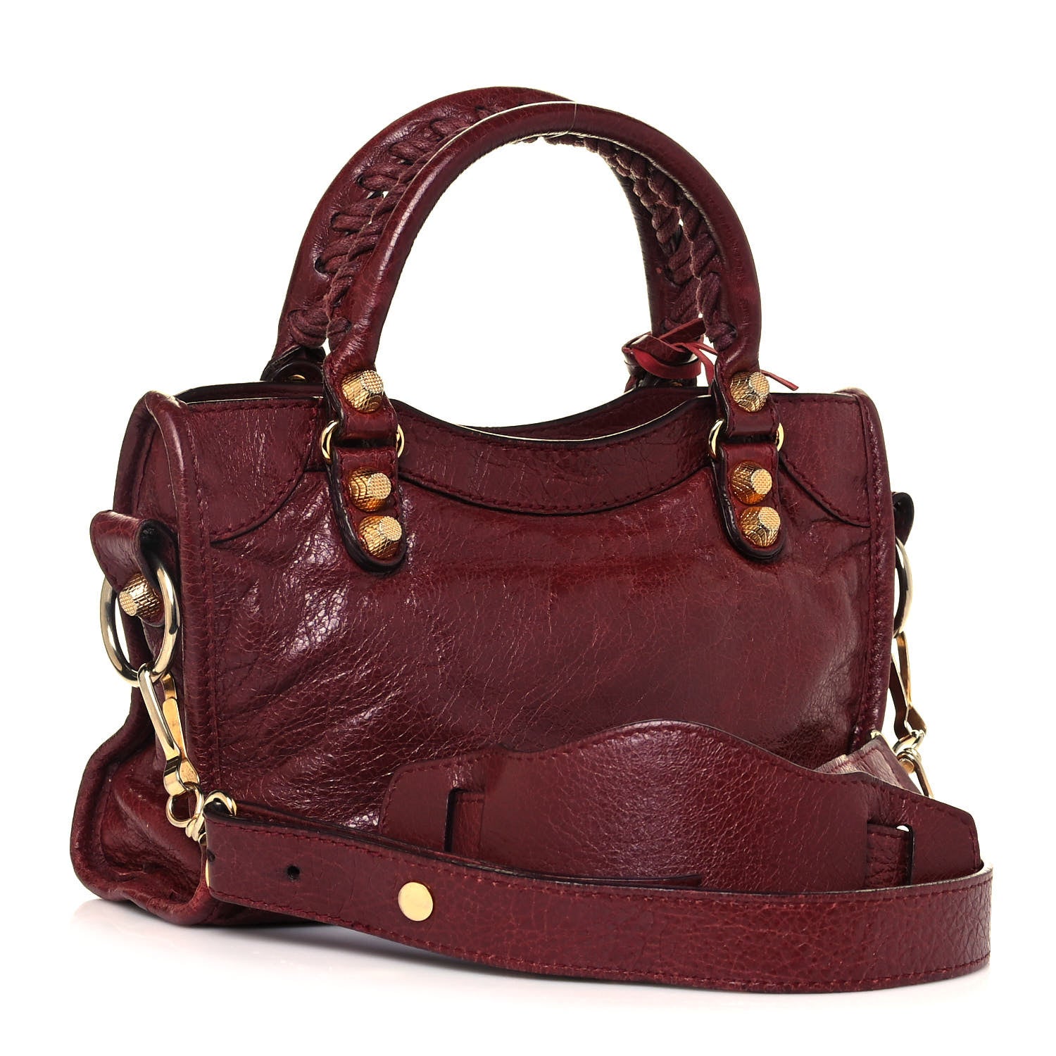 Balenciaga Agneau Giant 12 Gold Hardware Mini City Rouge Cerise 3 of 16