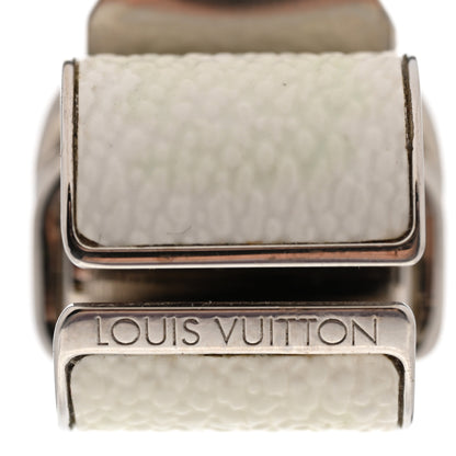 Louis Vuitton Calfskin Buckle Ring S 49 5 White 4 of 4
