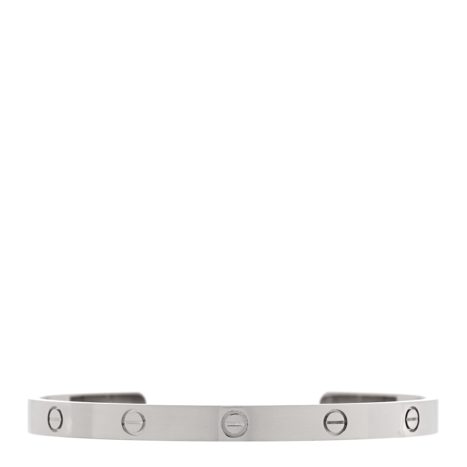 Cartier 18K White Gold LOVE Cuff Bracelet 21 1 of 4