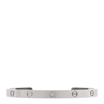 Cartier 18K White Gold LOVE Cuff Bracelet 21 1 of 4