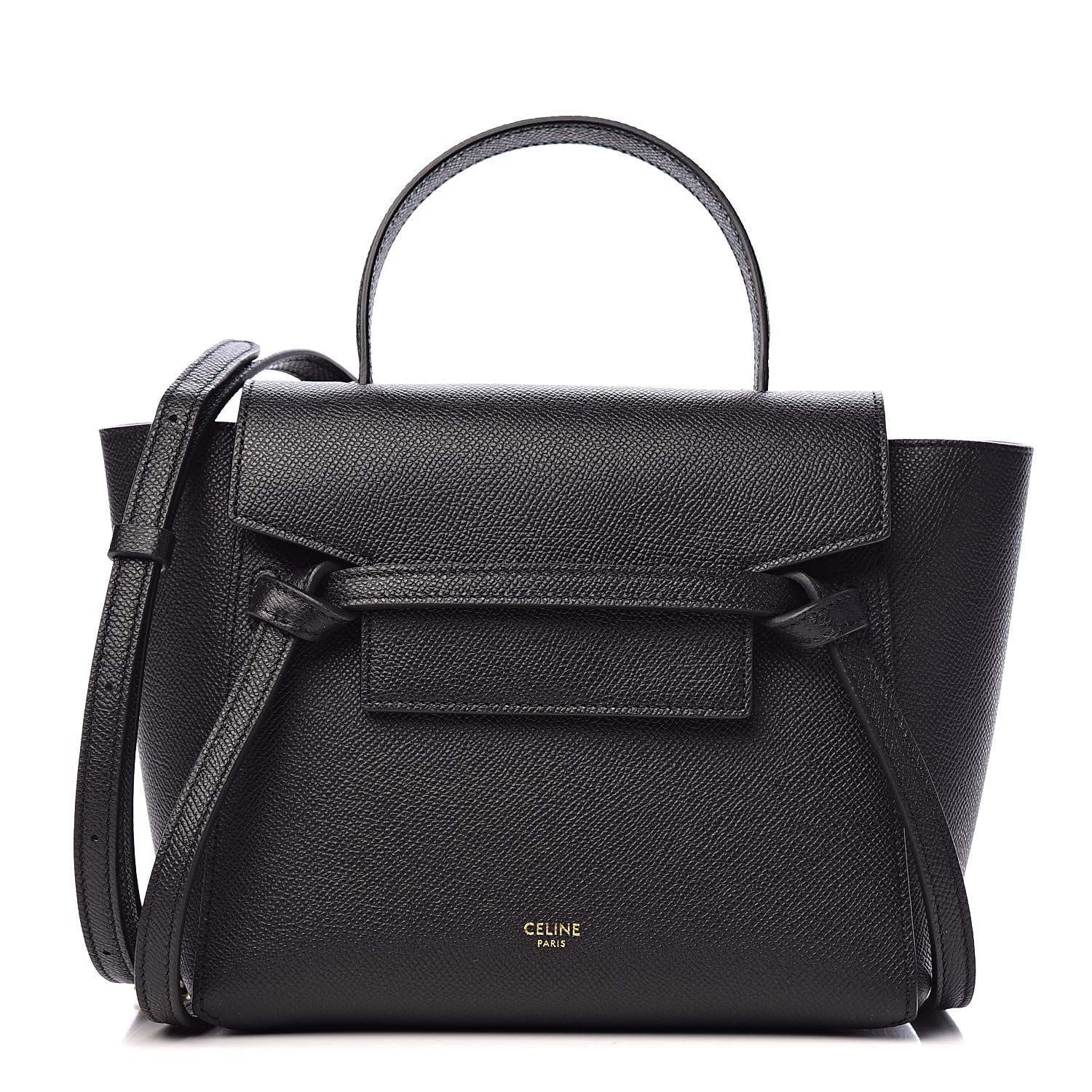 Celine Grained Calfskin Nano Belt Bag Black 1 of 11