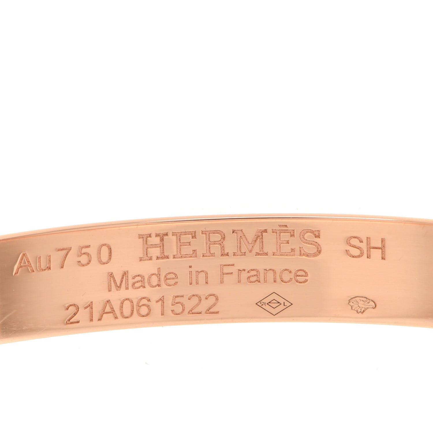 Hermes 18K Rose Gold Diamond PM Kelly Bracelet SH 4 of 6