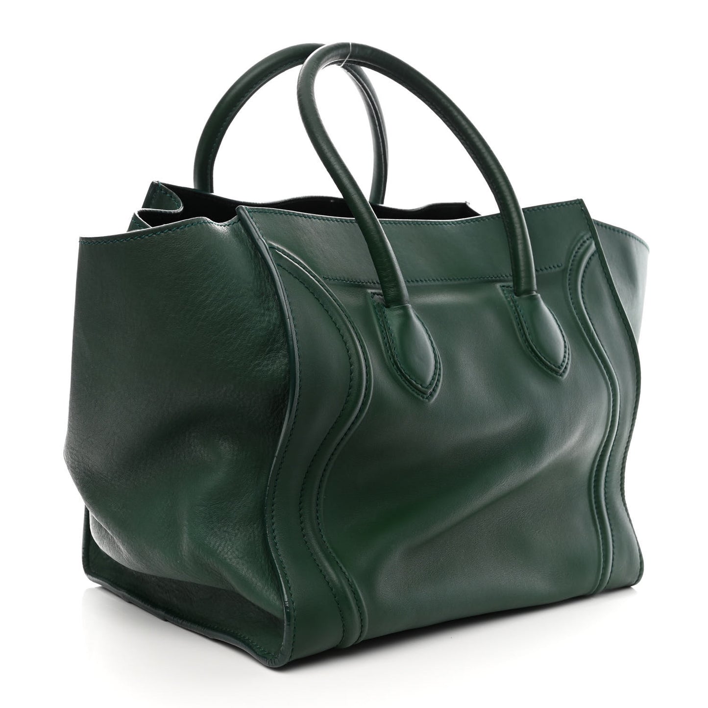 Supple Calfskin Medium Phantom Luggage Emerald