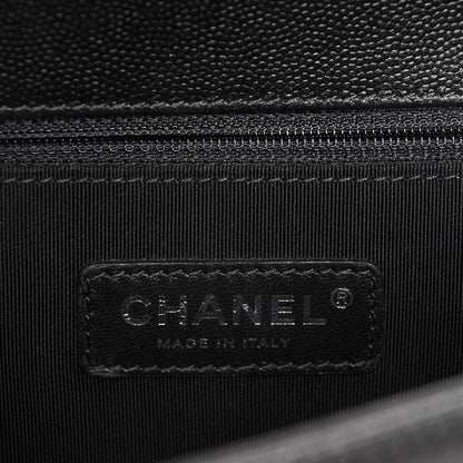 Chanel Caviar Quilted New Medium Boy Flap So Black 6 of 8