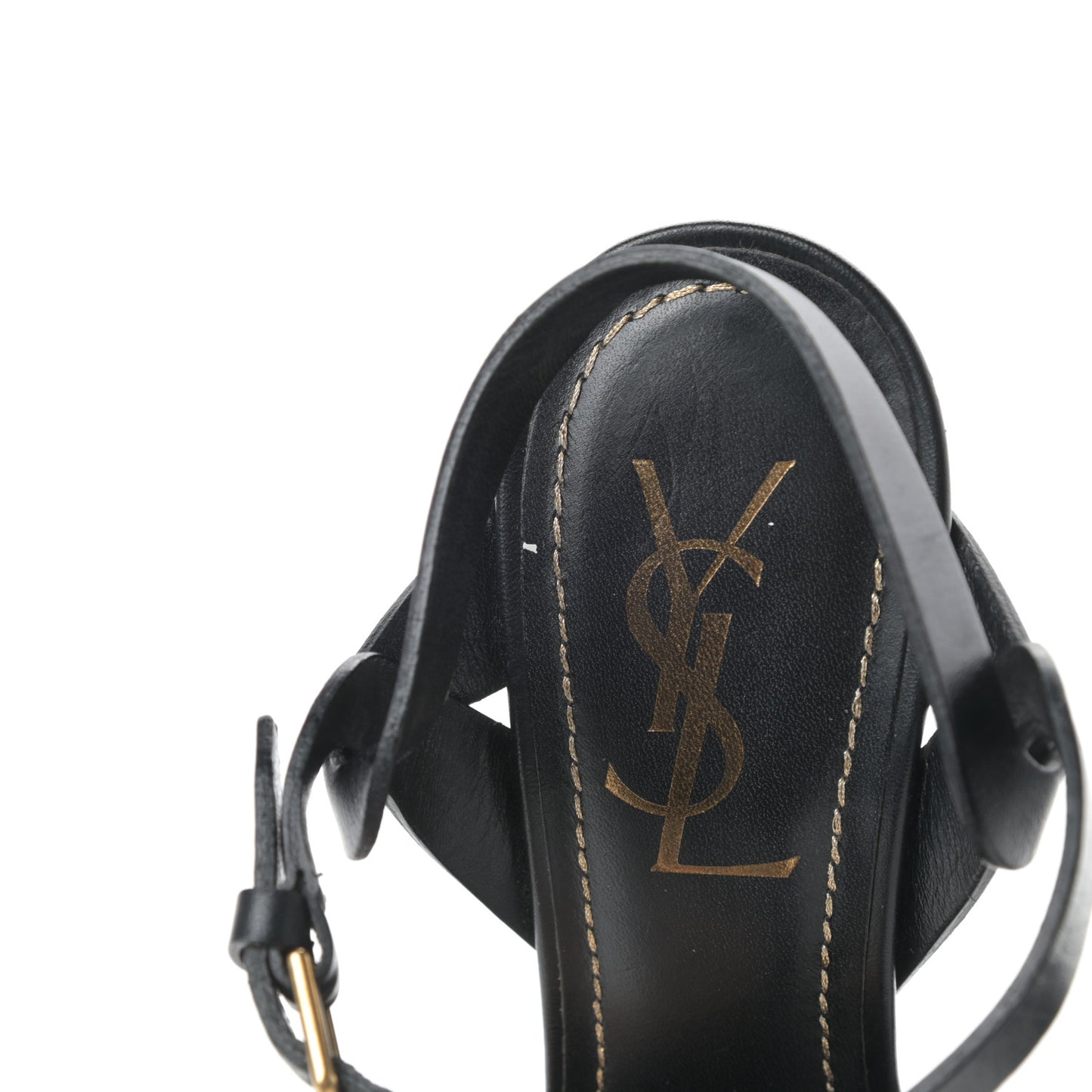 Calfskin Tribute 105 Platform Sandals 38.5 Black
