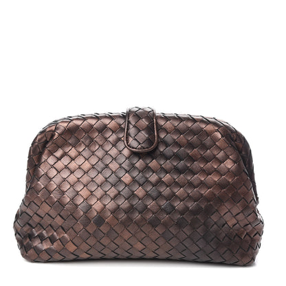 Bottega Veneta Nappa Intrecciato The Lauren 1980 Clutch Dark Bronze 1 of 8