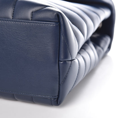 Saint Laurent Calfskin Y Quilted Monogram Medium Loulou Chain Satchel Denim Blue 6 of 11