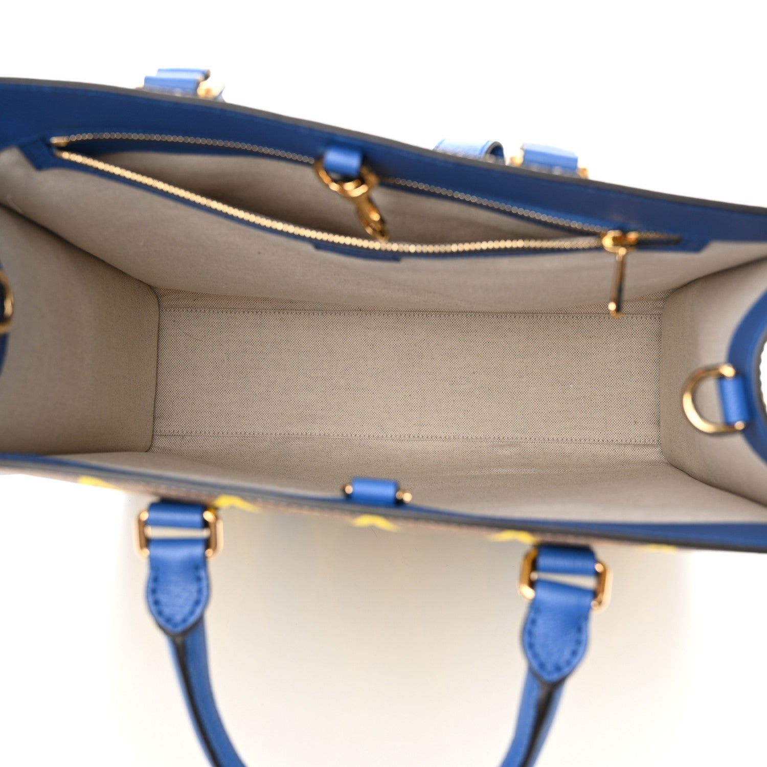 Gucci GG Supreme Monogram Mix Textured Dollar Calfskin Rhombus Inlay Large Tote Bag Beige Ebony Harvest Joy Blue 5 of 10