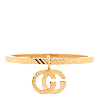 Gucci 18K Yellow Gold GG Running Charm Ring 49 4.75 1 of 4