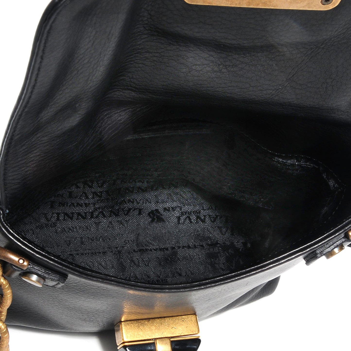 Leather Happy Mini Pop Crossbody Black