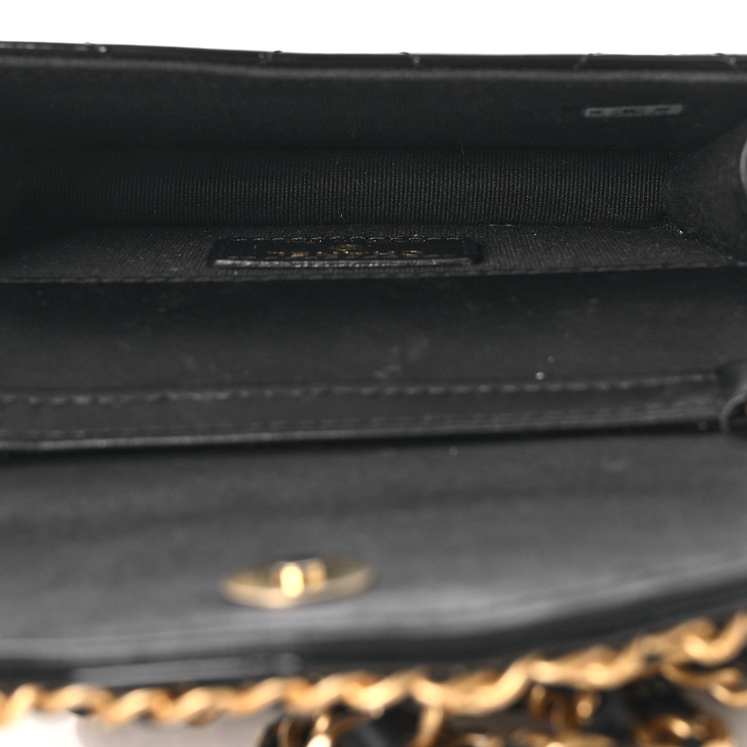 Chanel Patent Quilted Chain Around Heart Mini Chain Flap Black 5 of 12