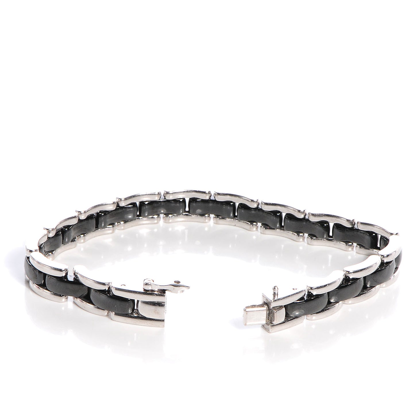 18k White Gold Ceramic Ultra Bracelet Black