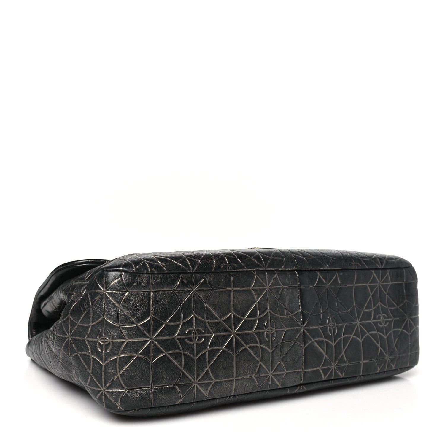 Chanel Metallized Effect Embossed Calfskin Quilted Paris Moscou Moujik Flap Black 4 of 10
