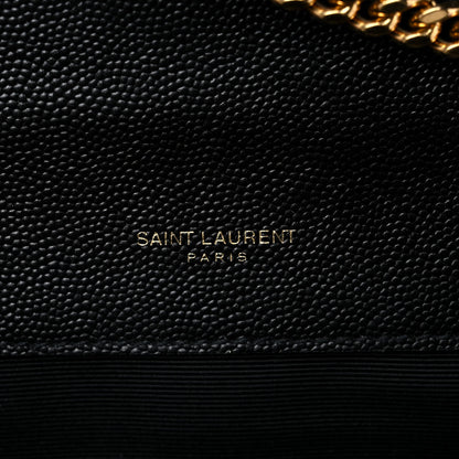 Saint Laurent Grain De Poudre Textured Mixed Matelasse Triquilt Small Monogram Satchel Black 7 of 12