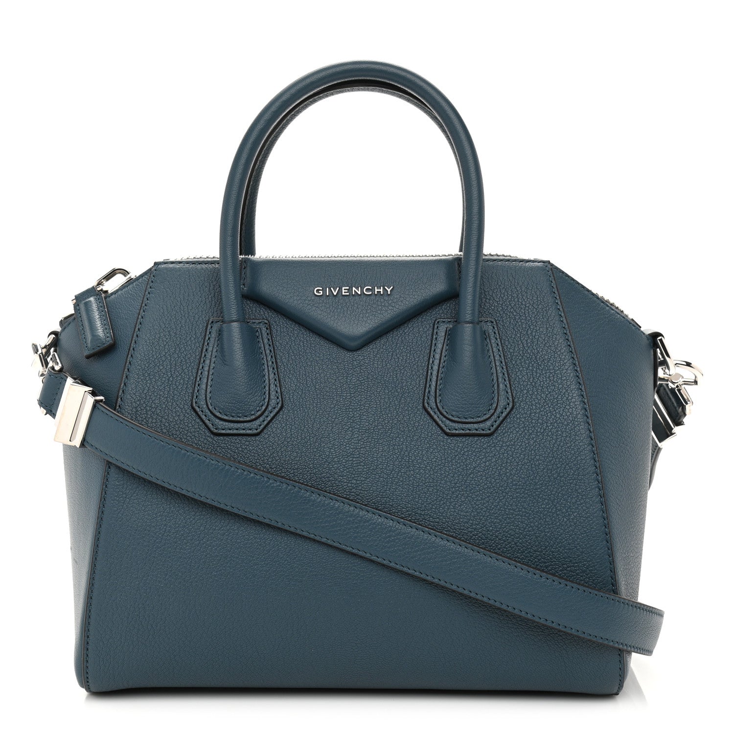 Givenchy Sugar Goatskin Small Antigona Oil Blue 1 of 11
