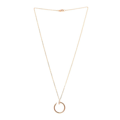 Cartier 18K Pink Gold Diamond Juste Un Clou Pendant Necklace 3 of 5