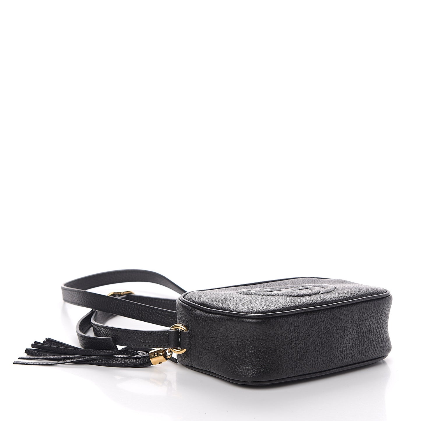 Pebbled Calfskin Mini Soho Disco Bag Black
