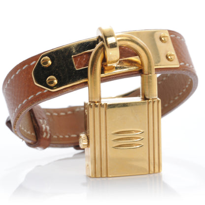Hermes Stainless Steel Courchevel 20mm Kelly Cadena Quartz Watch Gold 6 of 9