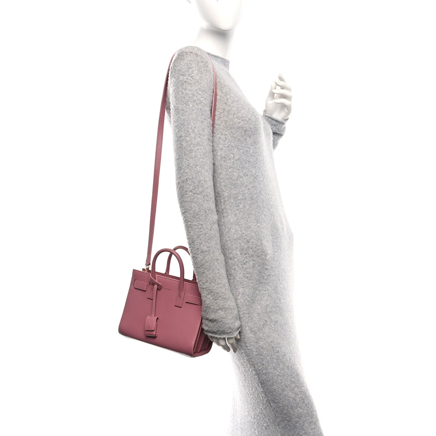 Saint Laurent Calfskin Nano Sac De Jour Rose Dark 2 of 9