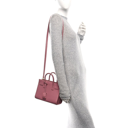 Saint Laurent Calfskin Nano Sac De Jour Rose Dark 2 of 9