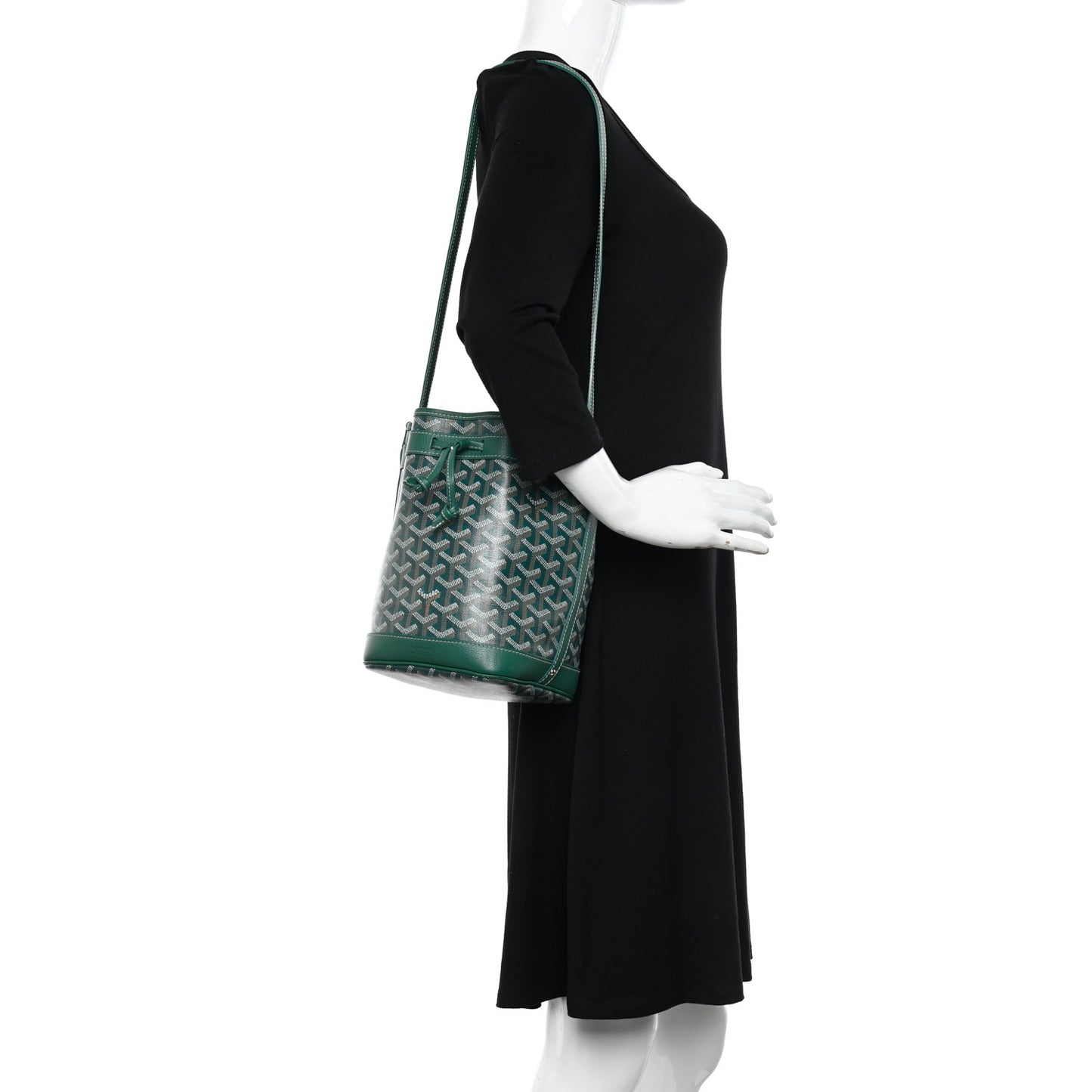 Goyardine Petit Flot Bucket Bag PM Green